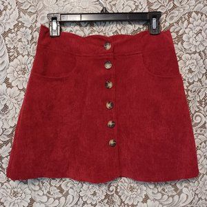 Scalloped Button Up Skirt, XL